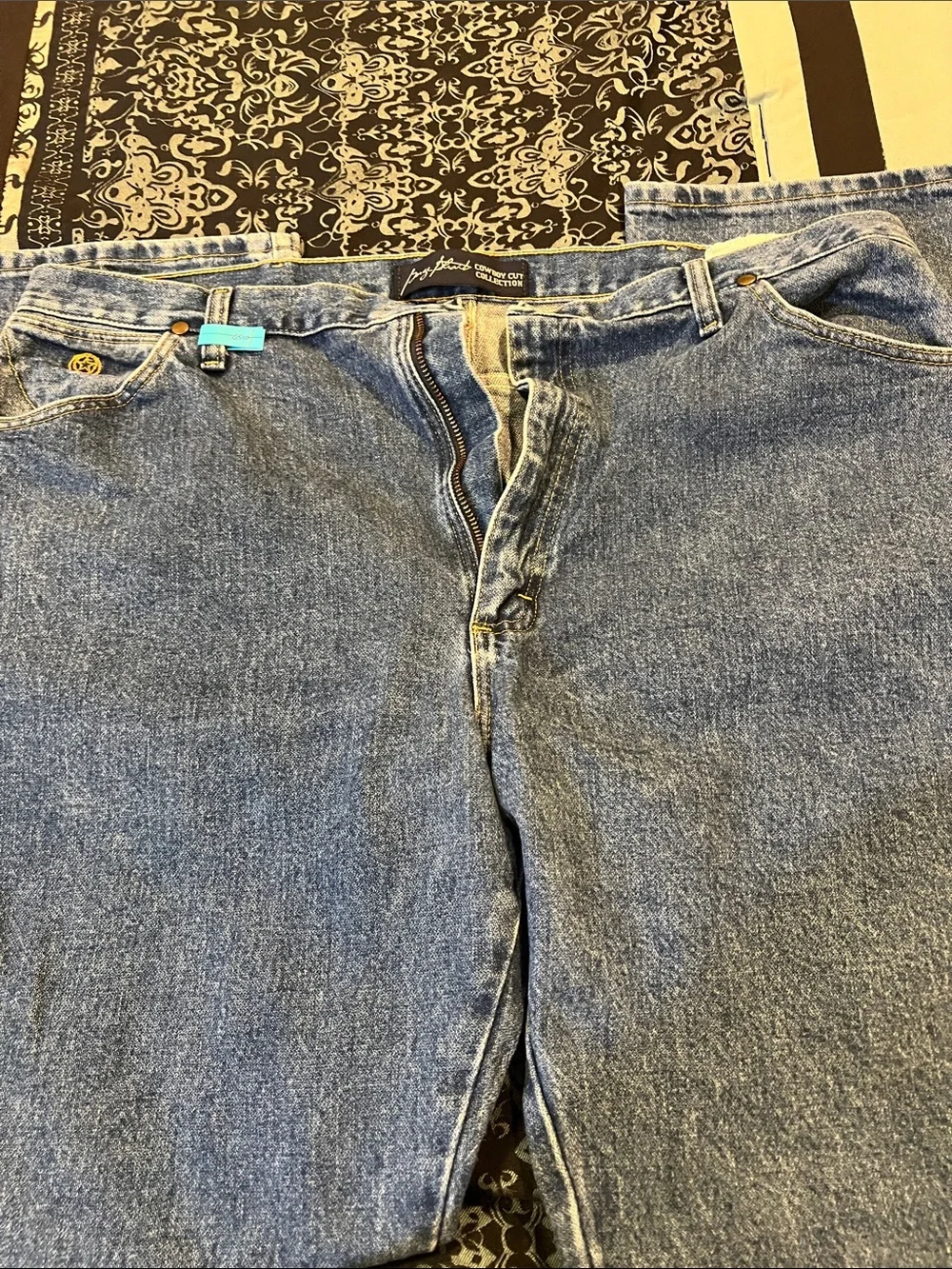 Wrangler George Strait Men's Light Blue Straight Jeans